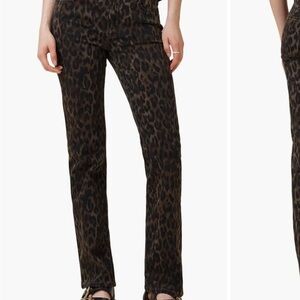 All saints Leopard Print Denim Pants